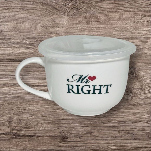 💕 MR. RIGHT Soup Mug 💕 - Picture 4 of 8